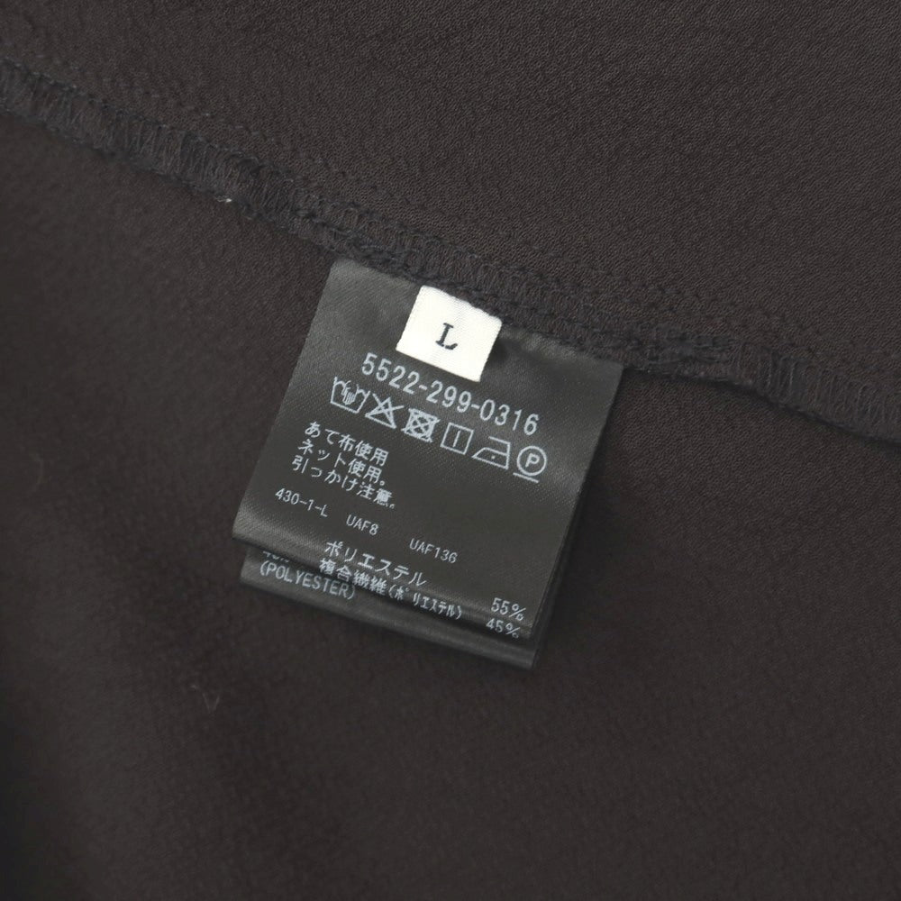 【中古】ユナイテッドアローズ UNITED ARROWS by DAISUKE OBANA ポリエステル ボタンレス カジュアルジャケット チャコールグレー【サイズL】【 状態ランクB 】【 メンズ 】