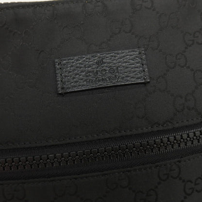 【中古】グッチ GUCCI 449184 GG柄 ナイロン レザー ショルダーバッグ ブラック【 状態ランクB 】【 メンズ 】