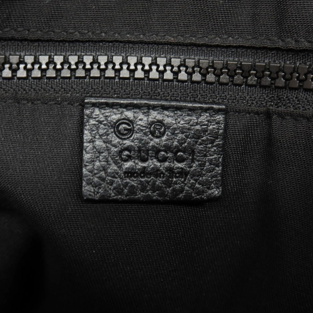 【中古】グッチ GUCCI 449184 GG柄 ナイロン レザー ショルダーバッグ ブラック【 状態ランクB 】【 メンズ 】