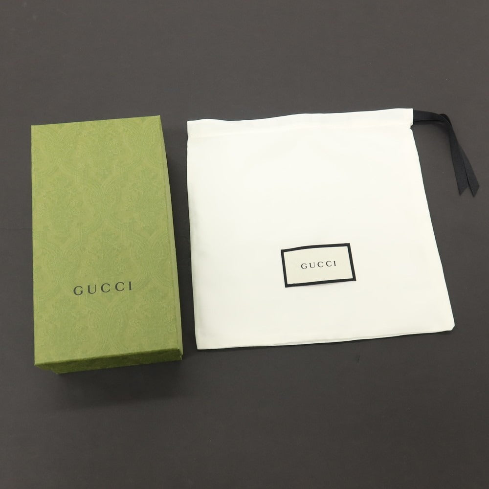 【中古】グッチ GUCCI レザー GG柄 ラウンドファスナー 長財布 ネイビー【 状態ランクB 】【 メンズ 】