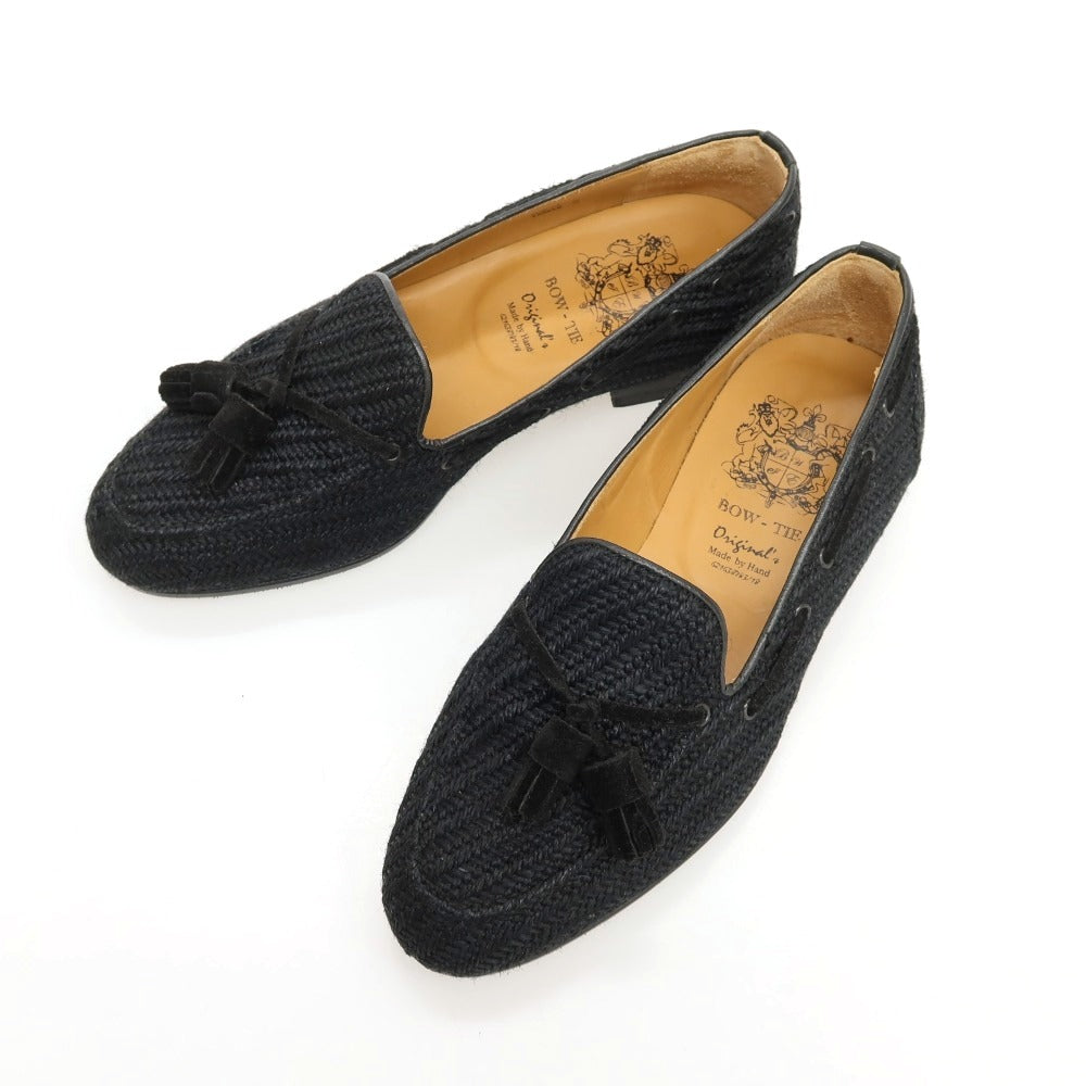 【中古】ボウタイ BOW-TIE PARKER ジュート系 タッセルローファー ブラック【サイズ5】【 状態ランクB 】【 メンズ 】