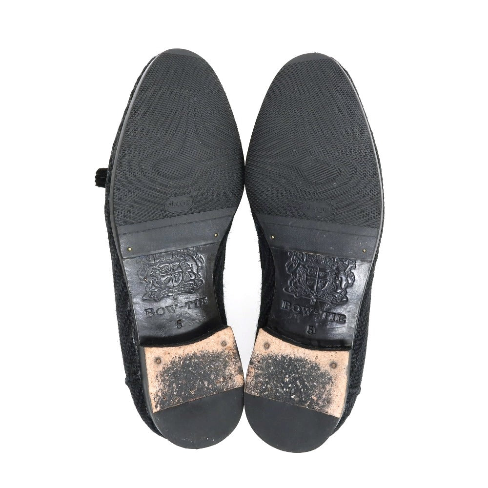 【中古】ボウタイ BOW-TIE PARKER ジュート系 タッセルローファー ブラック【サイズ5】【 状態ランクB 】【 メンズ 】