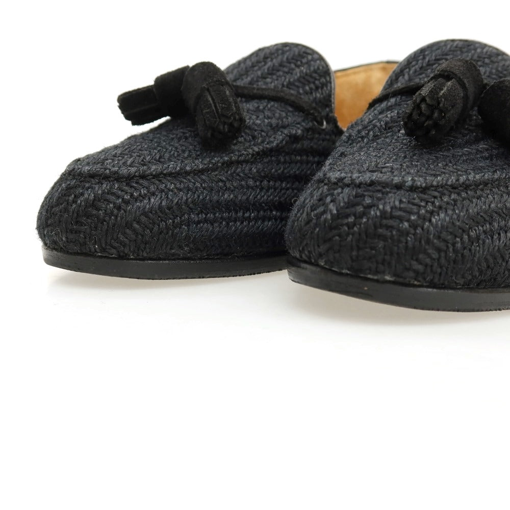 【中古】ボウタイ BOW-TIE PARKER ジュート系 タッセルローファー ブラック【サイズ5】【 状態ランクB 】【 メンズ 】
