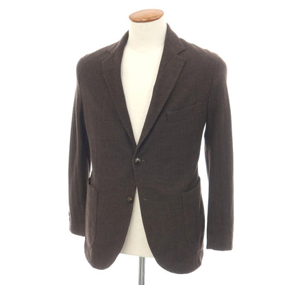 【中古】バルバ BARBA TOMORROWLAND別注 ウールコットン 2B カジュアルジャケット ブラウン【サイズ46】【 状態ランクB 】【 メンズ 】