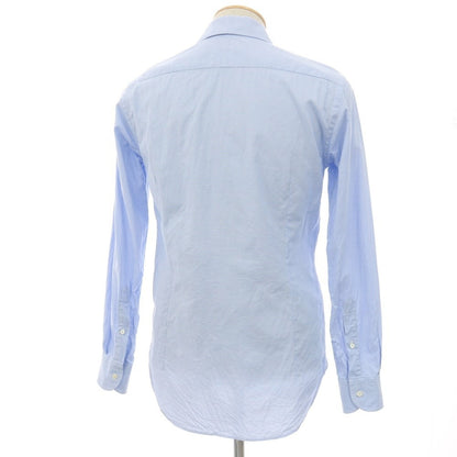 【中古】オリアン ORIAN BEAMS F別注 ハウンドトゥース（手裏剣千鳥）セミワイドカラー ドレスシャツ ライトブルーxホワイト【サイズ表記なし(S位)】【 状態ランクD 】【 メンズ 】