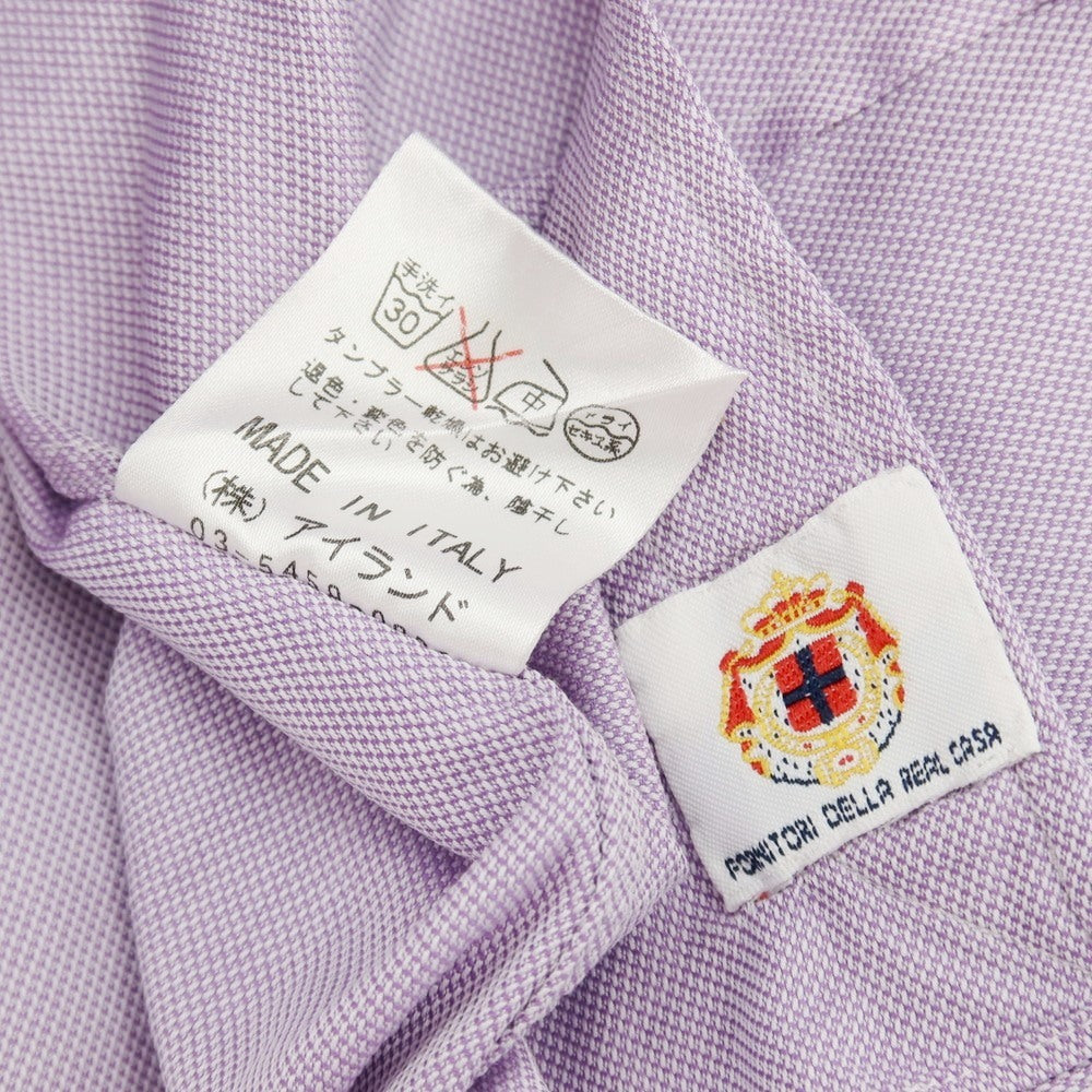 【中古】ルイジ ボレッリ Luigi Borrelli コットン ボタンダウン ドレスシャツ パープル【サイズ39】【 状態ランクC 】【 メンズ 】
