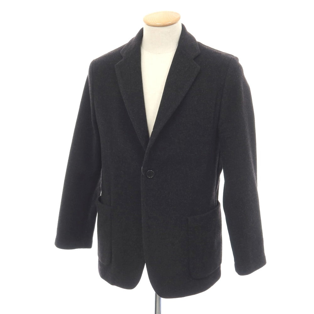 【中古】バーニーズニューヨーク BARNEYS NEWYORK ウール 3つボタン カジュアルジャケット ブラック【サイズ44】【 状態ランクC 】【 メンズ 】