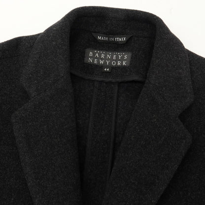 【中古】バーニーズニューヨーク BARNEYS NEWYORK ウール 3つボタン カジュアルジャケット ブラック【サイズ44】【 状態ランクC 】【 メンズ 】