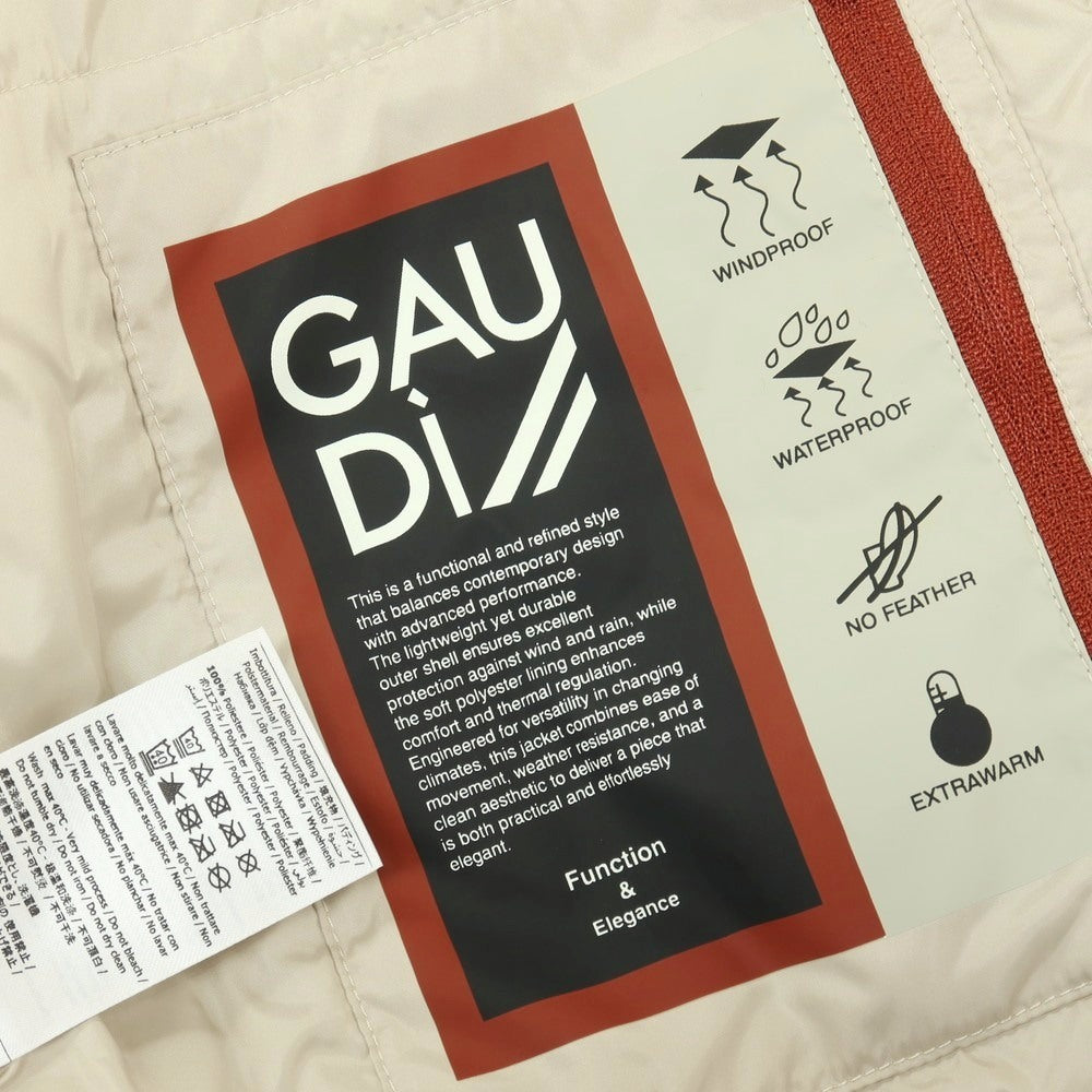 【新品アウトレット】ガウディ GAUDI コットンポリエステルナイロン 中綿入り ダブルブレストコート ベージュ【サイズL】【 状態ランクN- 】【 メンズ 】