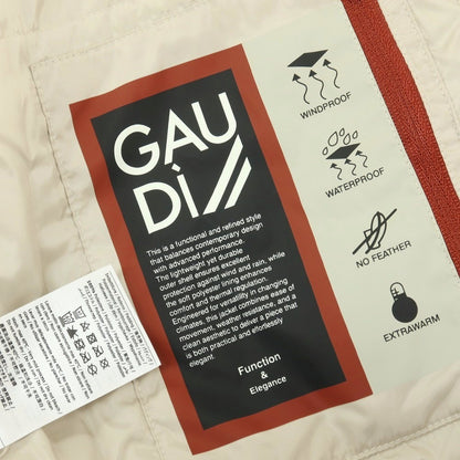 【新品アウトレット】ガウディ GAUDI コットンポリエステルナイロン 中綿入り ダブルブレストコート ベージュ【サイズL】【 状態ランクN- 】【 メンズ 】