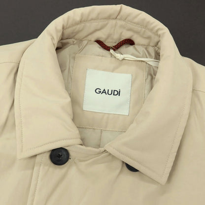 【新品アウトレット】ガウディ GAUDI コットンポリエステルナイロン 中綿入り ダブルブレストコート ベージュ【サイズL】【 状態ランクN- 】【 メンズ 】