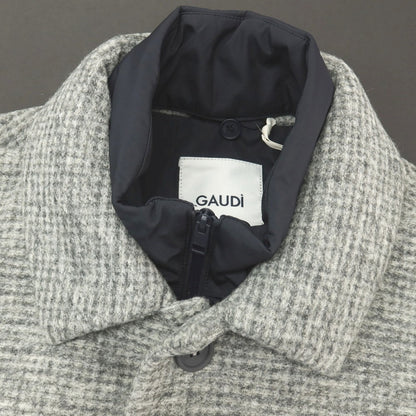 【新品】ガウディ GAUDI ポリエステルアクリルウール ステンカラーコート グレー【サイズL】【 状態ランクN 】【 メンズ 】