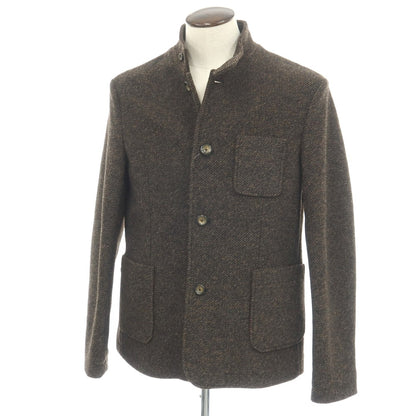 【新品】ガウディ GAUDI ポリエステル スタンドカラー ボンディング ジャケット ブラウンxブラック【サイズL】【 状態ランクN 】【 メンズ 】