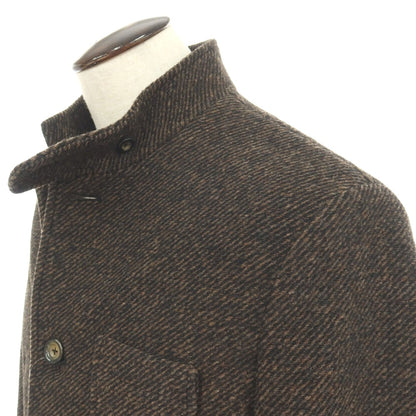 【新品】ガウディ GAUDI ポリエステル スタンドカラー ボンディング ジャケット ブラウンxブラック【サイズL】【 状態ランクN 】【 メンズ 】