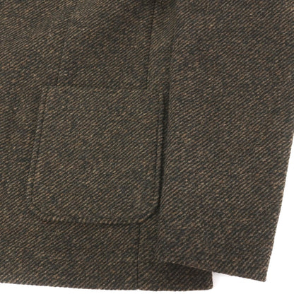 【新品】ガウディ GAUDI ポリエステル スタンドカラー ボンディング ジャケット ブラウンxブラック【サイズL】【 状態ランクN 】【 メンズ 】