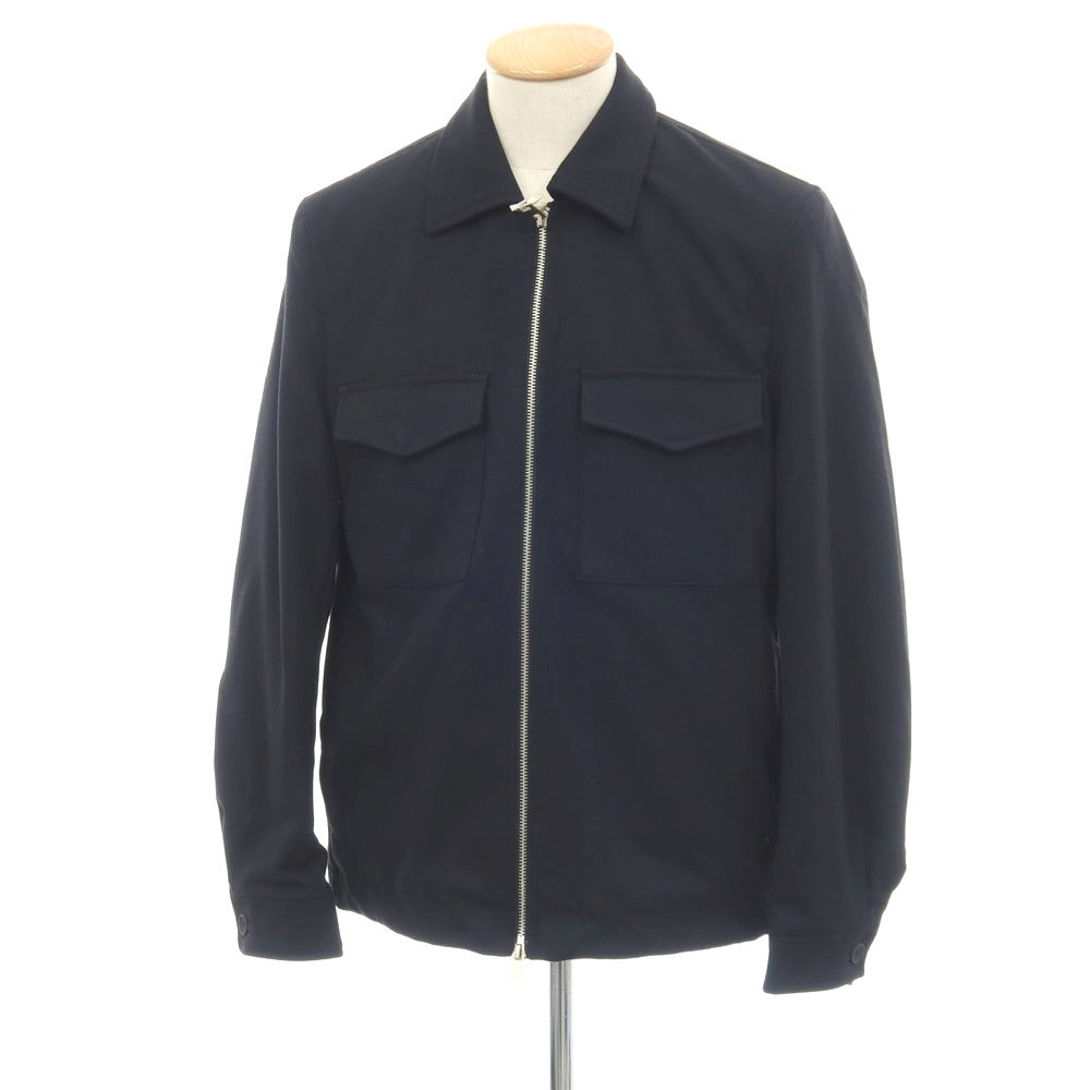 【新品アウトレット】ガウディ GAUDI ポリエステルレーヨンポリウレタン 中綿入り ダブルジップブルゾン ダークネイビー【サイズS】【 状態ランクN- 】【 メンズ 】