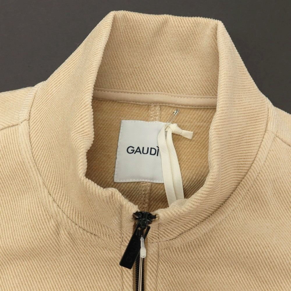 【新品】ガウディ GAUDI ポリエステルポリウレタン スイングトップ ベージュ【サイズL】【 状態ランクN 】【 メンズ 】