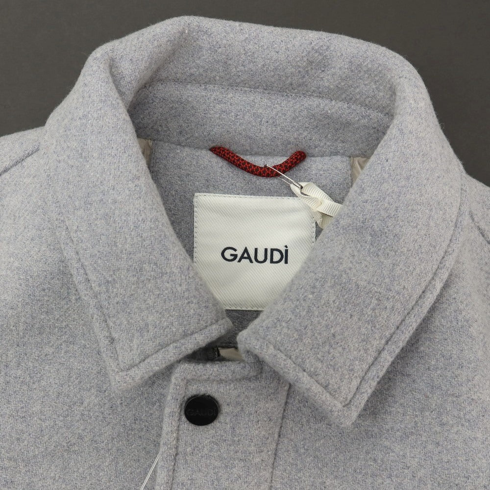 【新品】ガウディ GAUDI ウールポリエステルナイロン ブルゾン ライトグレー【サイズL】【 状態ランクN 】【 メンズ 】