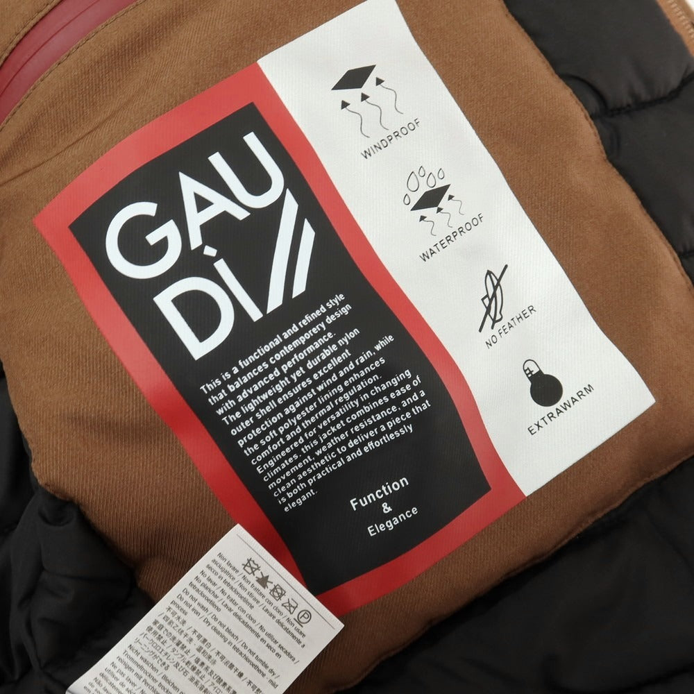 【新品】ガウディ GAUDI ポリエステル 中綿ブルゾン ブラウン【サイズL】【 状態ランクN 】【 メンズ 】
