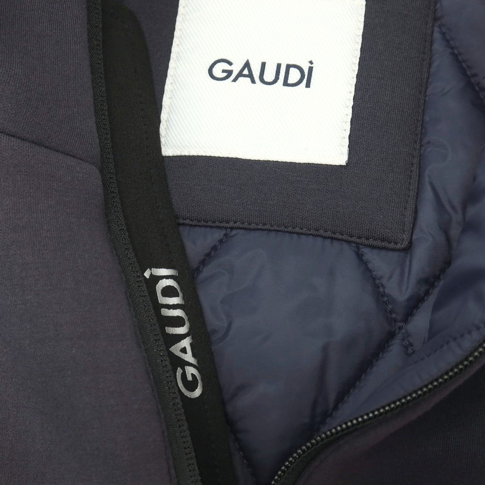 【新品】ガウディ GAUDI ポリエステルレーヨンポリウレタン ダンボールニット 中綿ブルゾン ネイビー【サイズL】【 状態ランクN 】【 メンズ 】