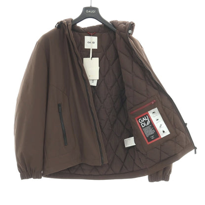 【新品】ガウディ GAUDI ナイロンポリウレタン フーデッド 中綿ブルゾン ブラウン【サイズL】【 状態ランクN 】【 メンズ 】