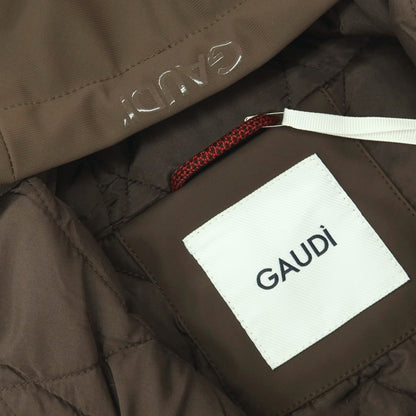 【新品】ガウディ GAUDI ナイロンポリウレタン フーデッド 中綿ブルゾン ブラウン【サイズL】【 状態ランクN 】【 メンズ 】