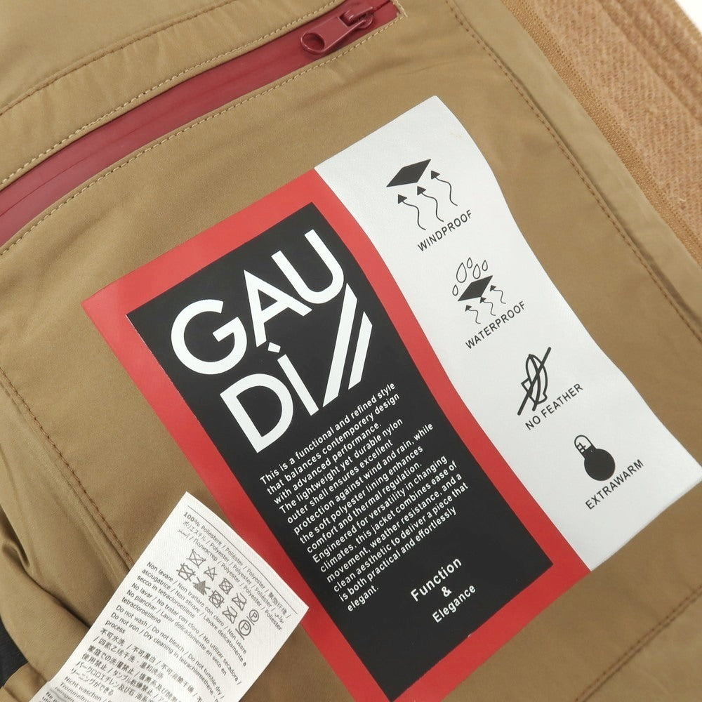 【新品】ガウディ GAUDI ウールポリエステルナイロン フーデッドブルゾン ライトブラウン【サイズL】【 状態ランクN 】【 メンズ 】
