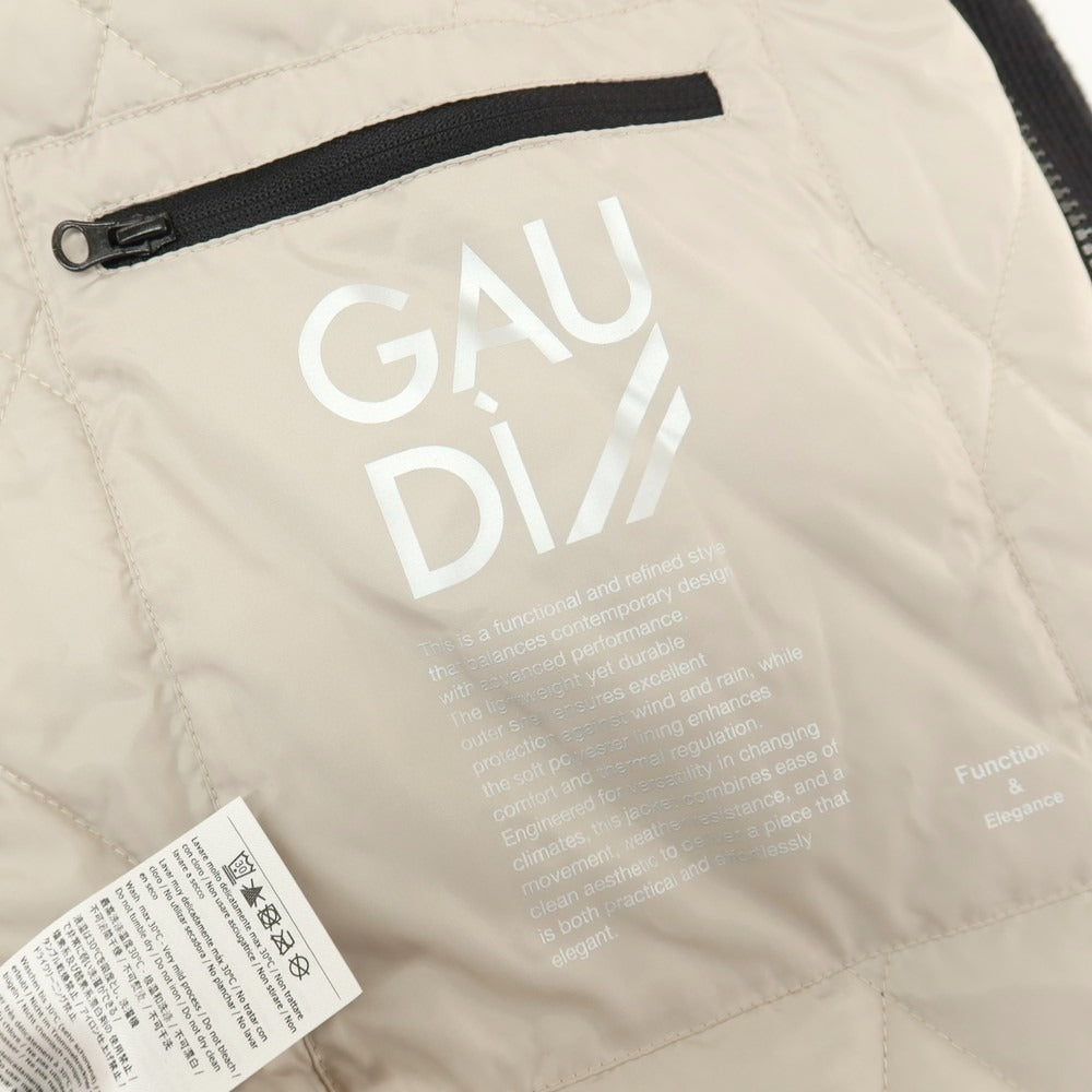 【新品】ガウディ GAUDI ポリエステル ニット フーデッド 中綿ブルゾン ブラック【サイズL】【 状態ランクN 】【 メンズ 】