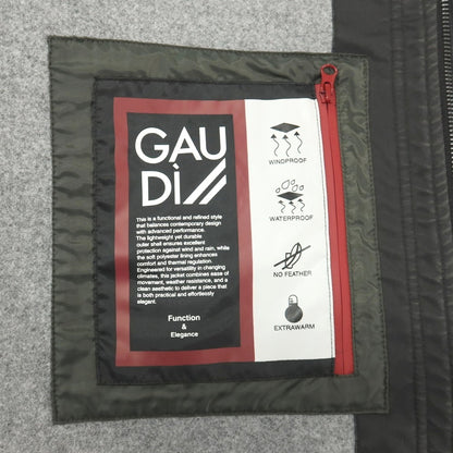 【新品アウトレット】ガウディ GAUDI ポリエステル 中綿入り フーデッドコート グレー【サイズL】【 状態ランクN- 】【 メンズ 】