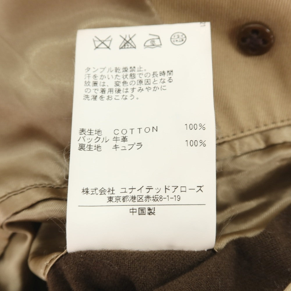 【中古】ユナイテッドアローズ UNITED ARROWS コットン トレンチコート ダークベージュ【サイズL】【 状態ランクB 】【 メンズ 】