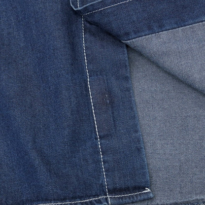 【中古】オリアン ORIAN コットン ダンガリー ウエスタンシャツ ライトネイビー【サイズ38】【 状態ランクB 】【 メンズ 】