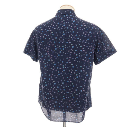 【中古】ピーエス ポールスミス PS Paul Smith コットン 水玉 ランダムドット 半袖シャツ ネイビー【サイズS】【 状態ランクB 】【 メンズ 】