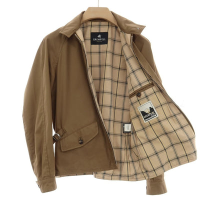 【中古】グレンフェル GRENFELL コットン ダブルジップ スイングトップ カーキブラウン【サイズ36】【 状態ランクC 】【 メンズ 】