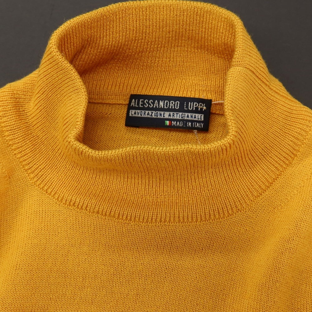 【中古】グランサッソ GRAN SASSO ウール プルオーバーニット イエローオレンジ【サイズ44】【 状態ランクB 】【 メンズ 】