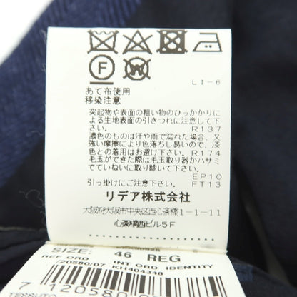 【中古】ラルディーニ LARDINI ウールリネン ヘリンボーン ドレス系ジレ ベスト ライトネイビー【サイズ46】【 状態ランクB 】【 メンズ 】