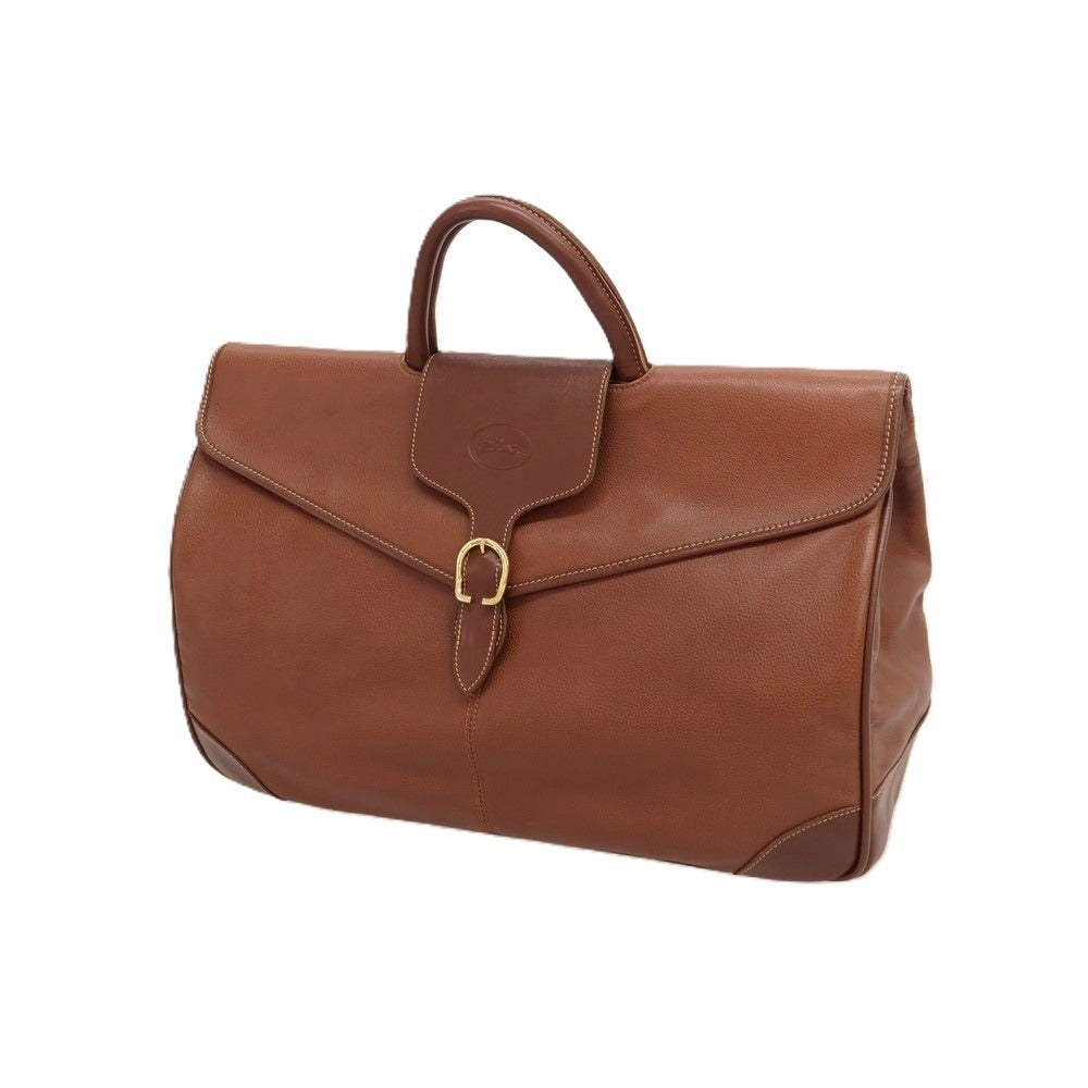【中古】ロンシャン Longchamp レザー ボストンバッグ ブラウン【 状態ランクB 】【 メンズ 】