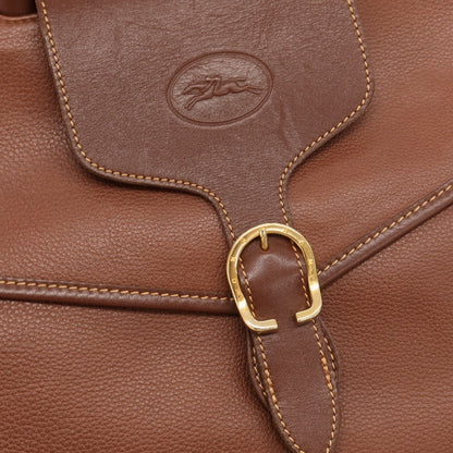 【中古】ロンシャン Longchamp レザー ボストンバッグ ブラウン【 状態ランクB 】【 メンズ 】