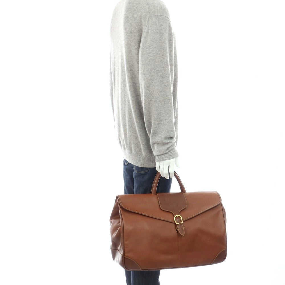 【中古】ロンシャン Longchamp レザー ボストンバッグ ブラウン【 状態ランクB 】【 メンズ 】