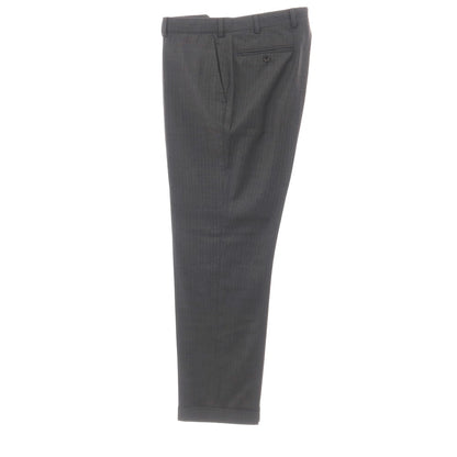 【中古】ブルックスブラザーズ Brooks Brothers Milano サクソンウール ストライプ 2つボタンスーツ グレー【サイズ40REG/34W】【 状態ランクC 】【 メンズ 】