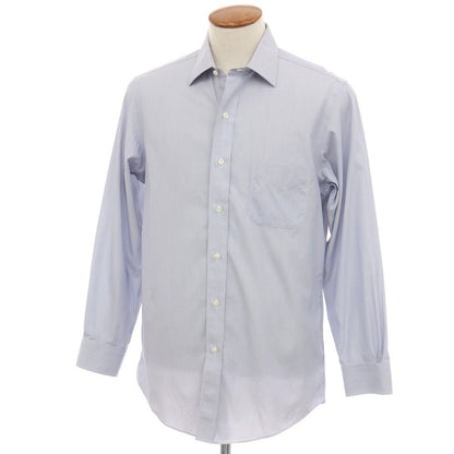 【中古】ブルックスブラザーズ Brooks Brothers コットンポリウレタン ストライプ レギュラーカラー ドレスシャツ ネイビーxホワイト【サイズ15.5】【 状態ランクC 】【 メンズ 】