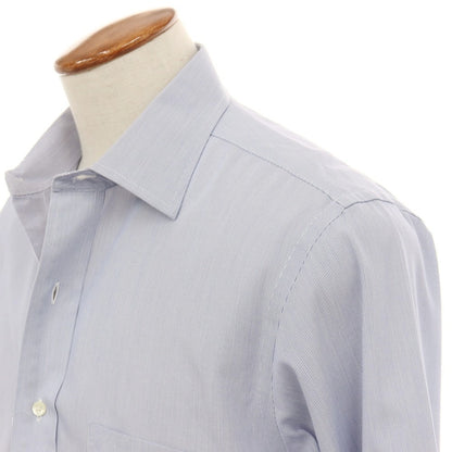 【中古】ブルックスブラザーズ Brooks Brothers コットンポリウレタン ストライプ レギュラーカラー ドレスシャツ ネイビーxホワイト【サイズ15.5】【 状態ランクC 】【 メンズ 】