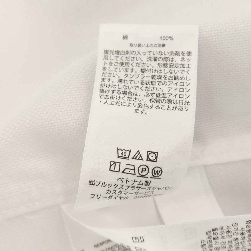 【中古】ブルックスブラザーズ Brooks Brothers コットン レギュラーカラー ドレスシャツ ホワイト【サイズ15.5】【 状態ランクC 】【 メンズ 】
