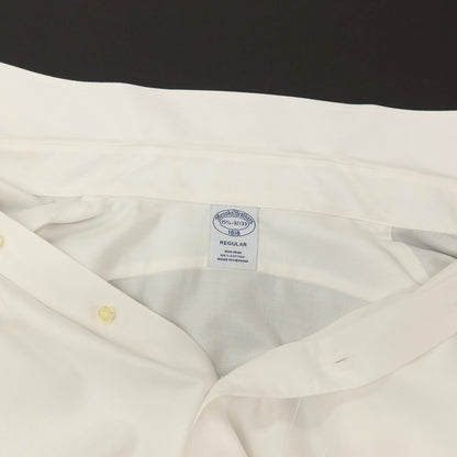 【中古】ブルックスブラザーズ Brooks Brothers コットン レギュラーカラー ドレスシャツ ホワイト【サイズ15.5】【 状態ランクC 】【 メンズ 】