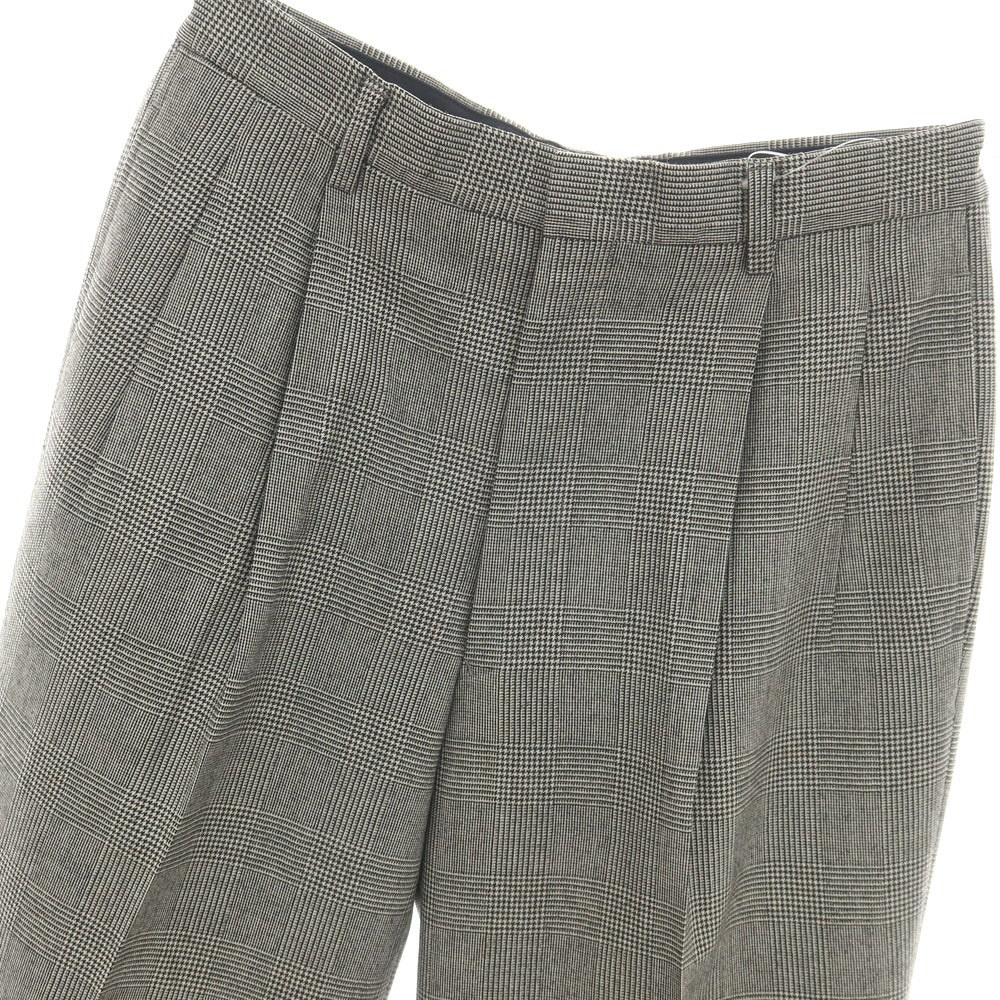 【中古】ブルックスブラザーズ Brooks Brothers ウール グレンチェック ドレススラックスパンツ ブラックxホワイト系【サイズ32】【 状態ランクC 】【 メンズ 】