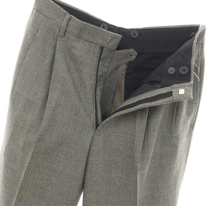 【中古】ブルックスブラザーズ Brooks Brothers ウール グレンチェック ドレススラックスパンツ ブラックxホワイト系【サイズ32】【 状態ランクC 】【 メンズ 】