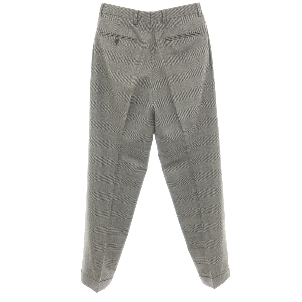 【中古】ブルックスブラザーズ Brooks Brothers ウール グレンチェック ドレススラックスパンツ ブラックxホワイト系【サイズ32】【 状態ランクC 】【 メンズ 】