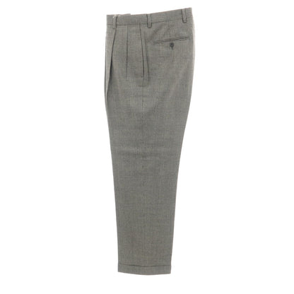 【中古】ブルックスブラザーズ Brooks Brothers ウール グレンチェック ドレススラックスパンツ ブラックxホワイト系【サイズ32】【 状態ランクC 】【 メンズ 】