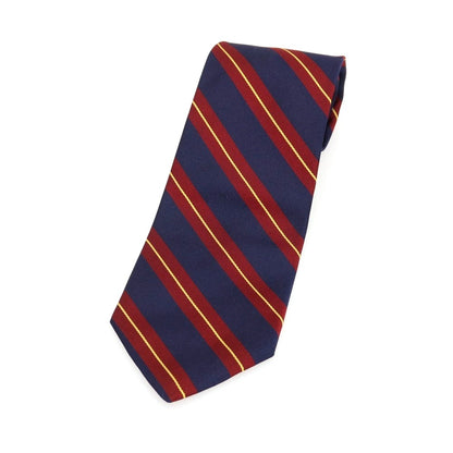 【中古】ブルックスブラザーズ Brooks Brothers MAKERS シルク ストライプ柄ネクタイ ネイビーxレッド【 状態ランクB 】【 メンズ 】