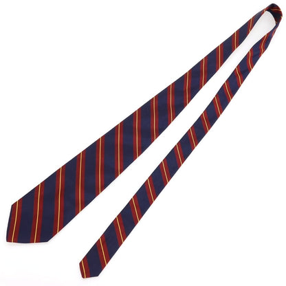 【中古】ブルックスブラザーズ Brooks Brothers MAKERS シルク ストライプ柄ネクタイ ネイビーxレッド【 状態ランクB 】【 メンズ 】