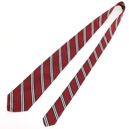 【中古】ブルックスブラザーズ Brooks Brothers 日本上陸25周年記念 シルク ストライプ柄ネクタイ レッドxネイビー【 状態ランクB 】【 メンズ 】